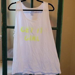 Torrid active size 3 white sassy strapped tank